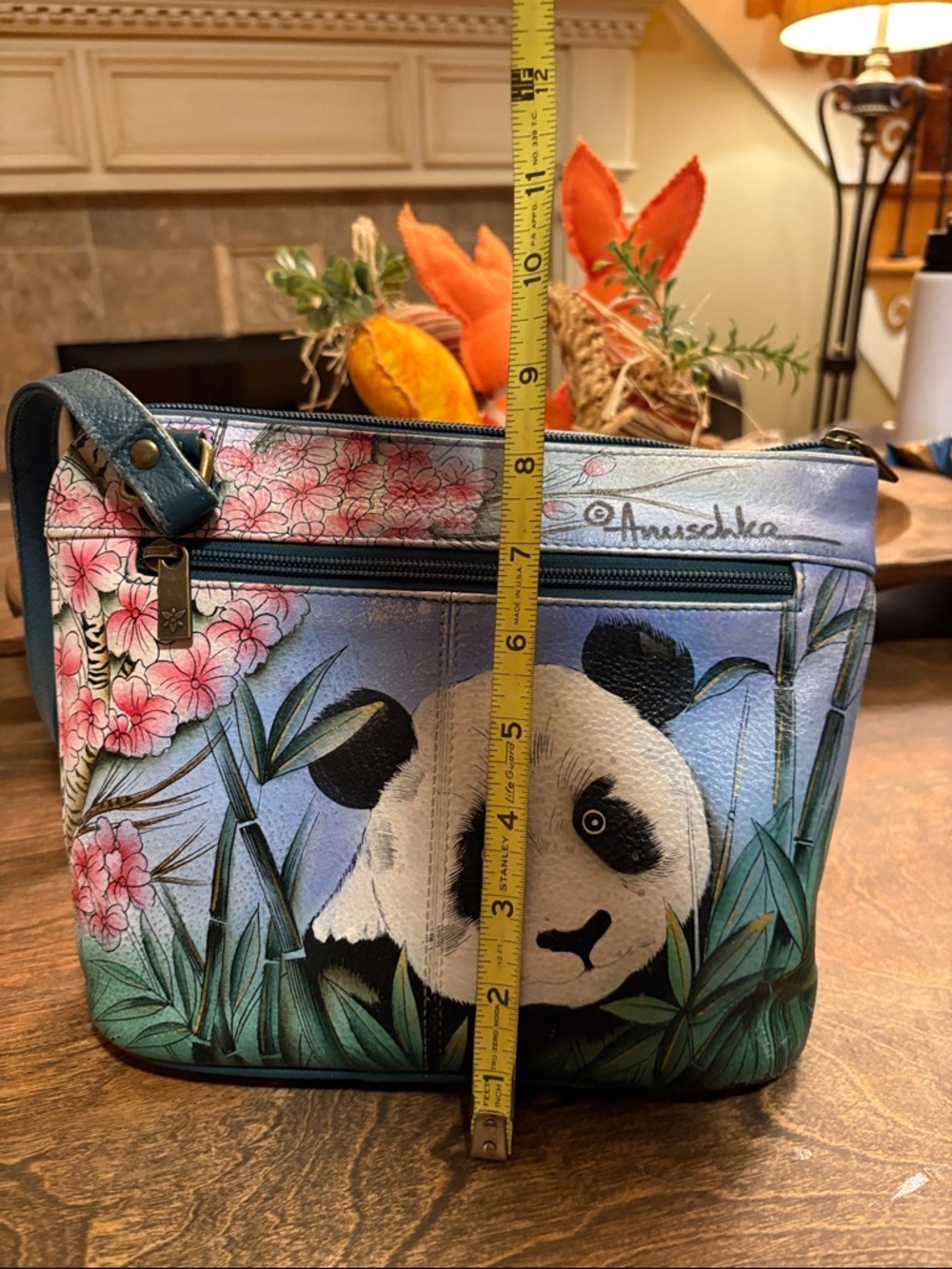 Preloved - Anuschka, Hand-painted Panda Crossbody Bag - Picture 15 of 15